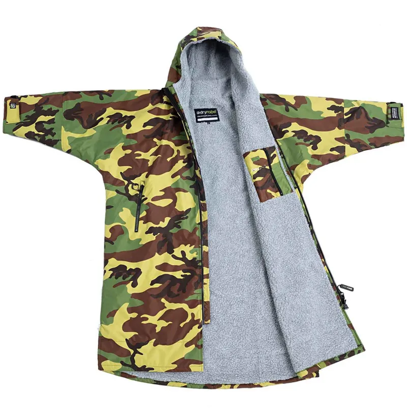 Dryrobe Adult Advance Long Sleeve Change Robe V3 S Camo Grey